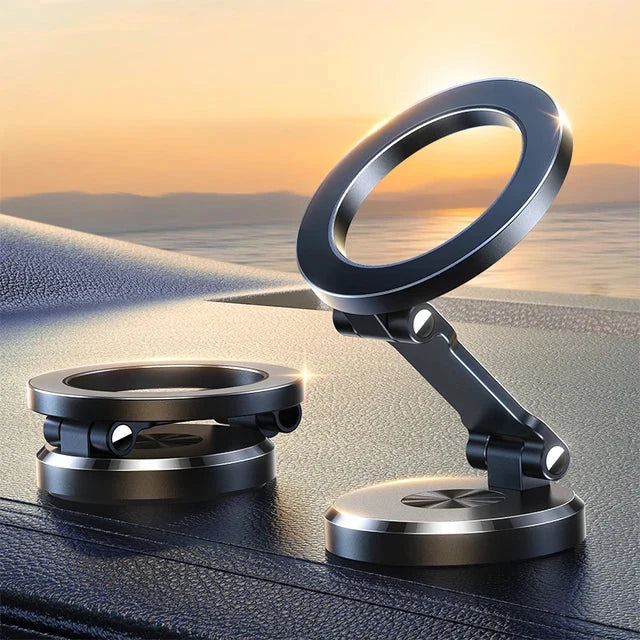 Car Phone Mount Magnetic 360° Rotation Foldable Design