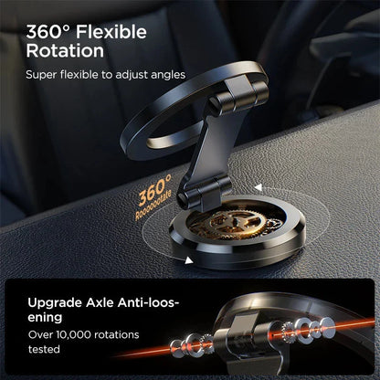 Car Phone Mount Magnetic 360° Rotation Foldable Design