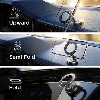 Car Phone Mount Magnetic 360° Rotation Foldable Design