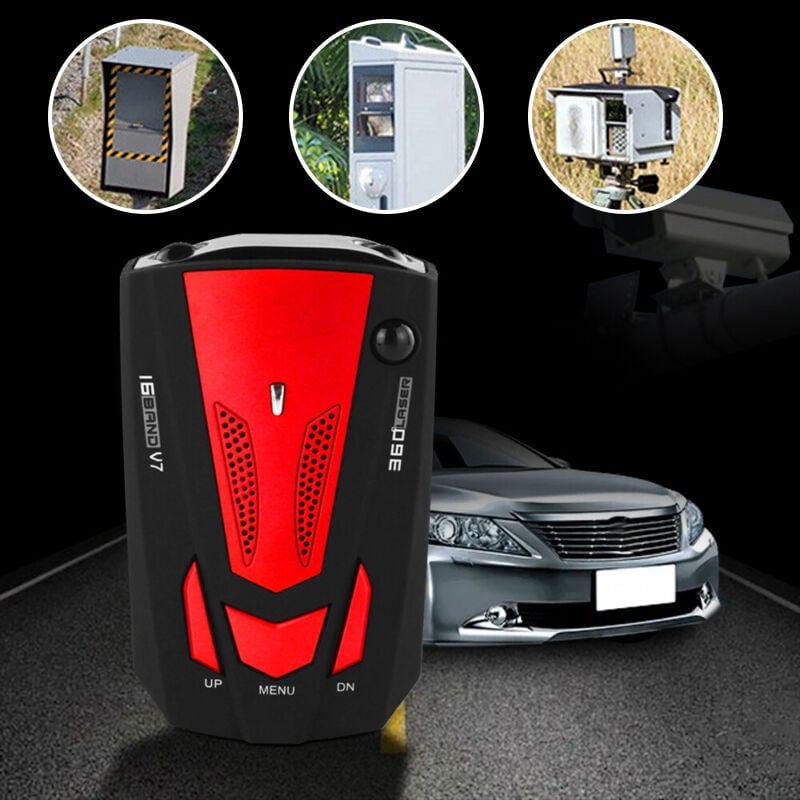 Car Radar Detector 360-Degree Detection Visual & Acoustic Alerts