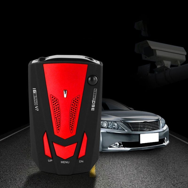 Car Radar Detector 360-Degree Detection Visual & Acoustic Alerts