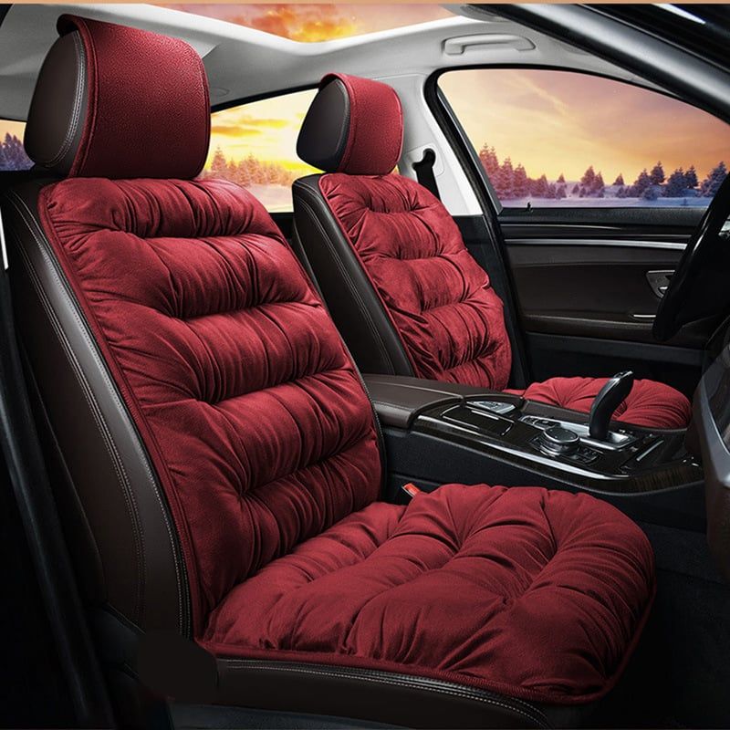 Car Seat Cover Short Plush Thick Foam Universal Fit