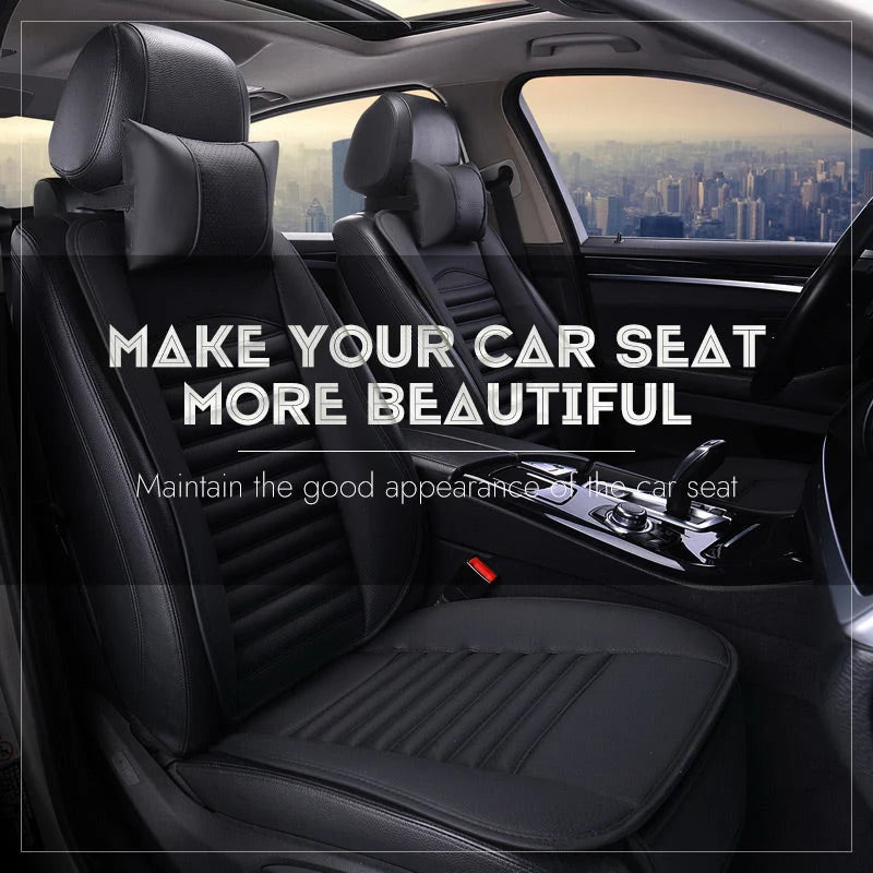 Car Seat Cushion Ergonomic Tailbone Relief Ventilated PU Leather