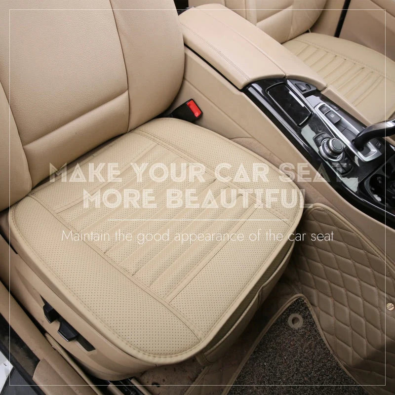 Car Seat Cushion Ergonomic Tailbone Relief Ventilated PU Leather