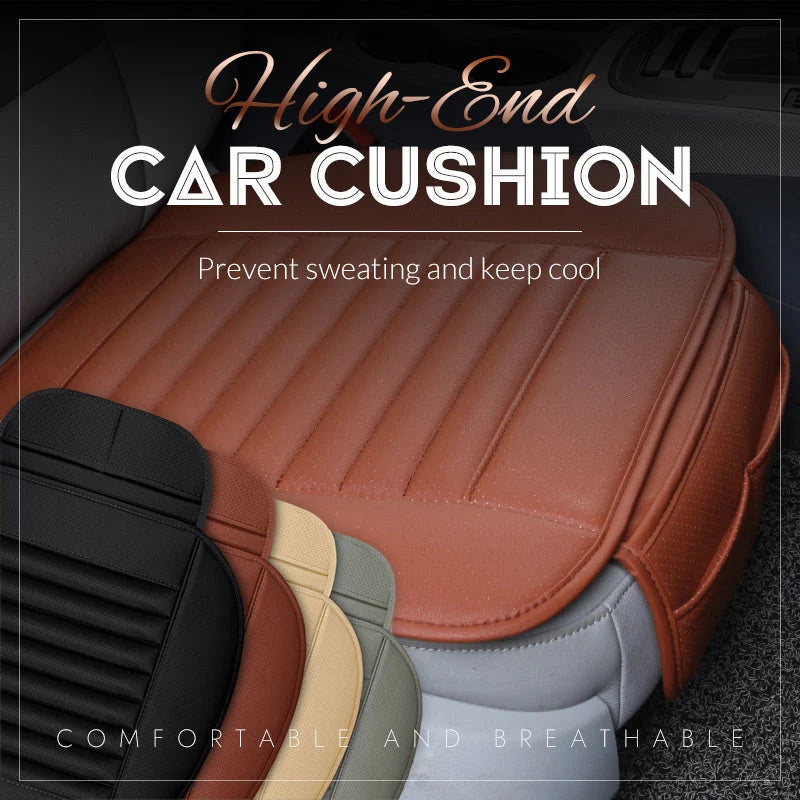 Car Seat Cushion Ergonomic Tailbone Relief Ventilated PU Leather