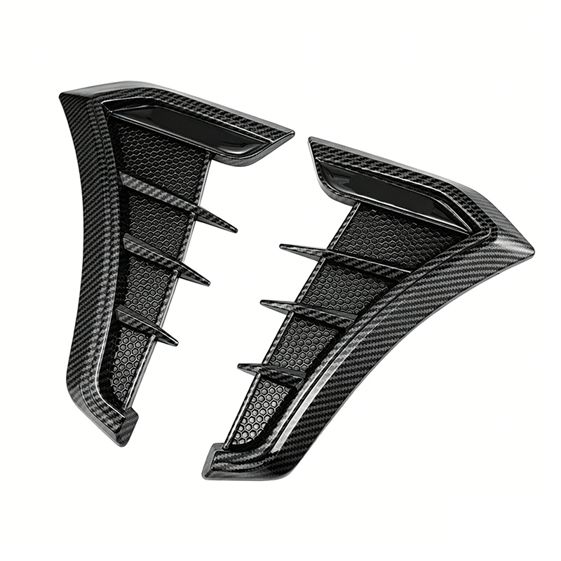 Car Side Vent Covers Carbon Look Self-Adhesive & Weatherproof