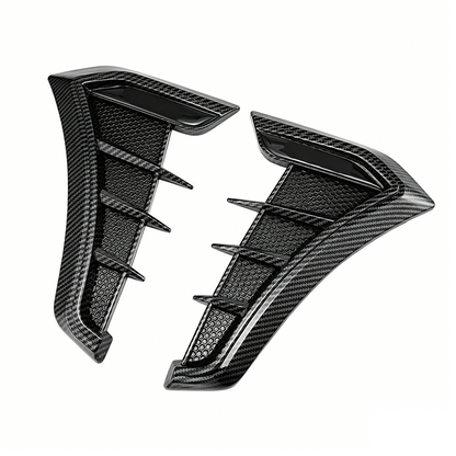 Car Side Vent Covers Carbon Look Self-Adhesive & Weatherproof