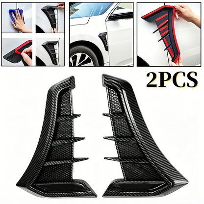 Car Side Vent Covers Carbon Look Self-Adhesive & Weatherproof