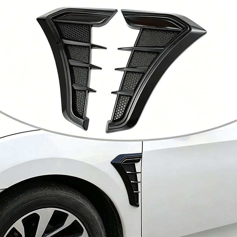 Car Side Vent Covers Carbon Look Self-Adhesive & Weatherproof