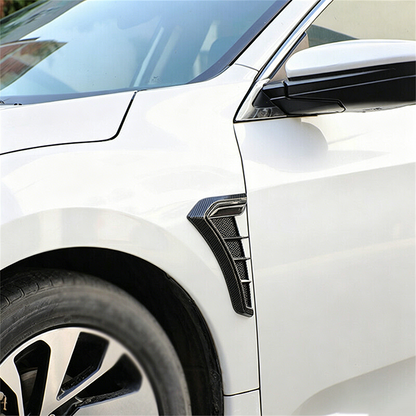 Car Side Vent Covers Carbon Look Self-Adhesive & Weatherproof