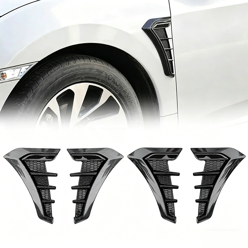 Car Side Vent Covers Carbon Look Self-Adhesive & Weatherproof