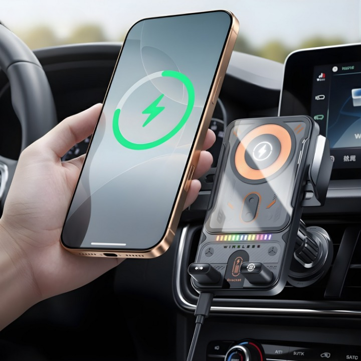 Car Smartphone Holder 15W Wireless Motorized Auto-Grip