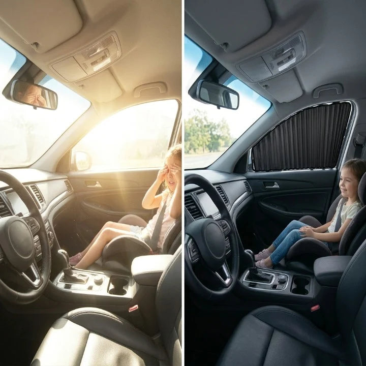 Car Sun Shade Magnetic Attachment UV-Blocking Foldable