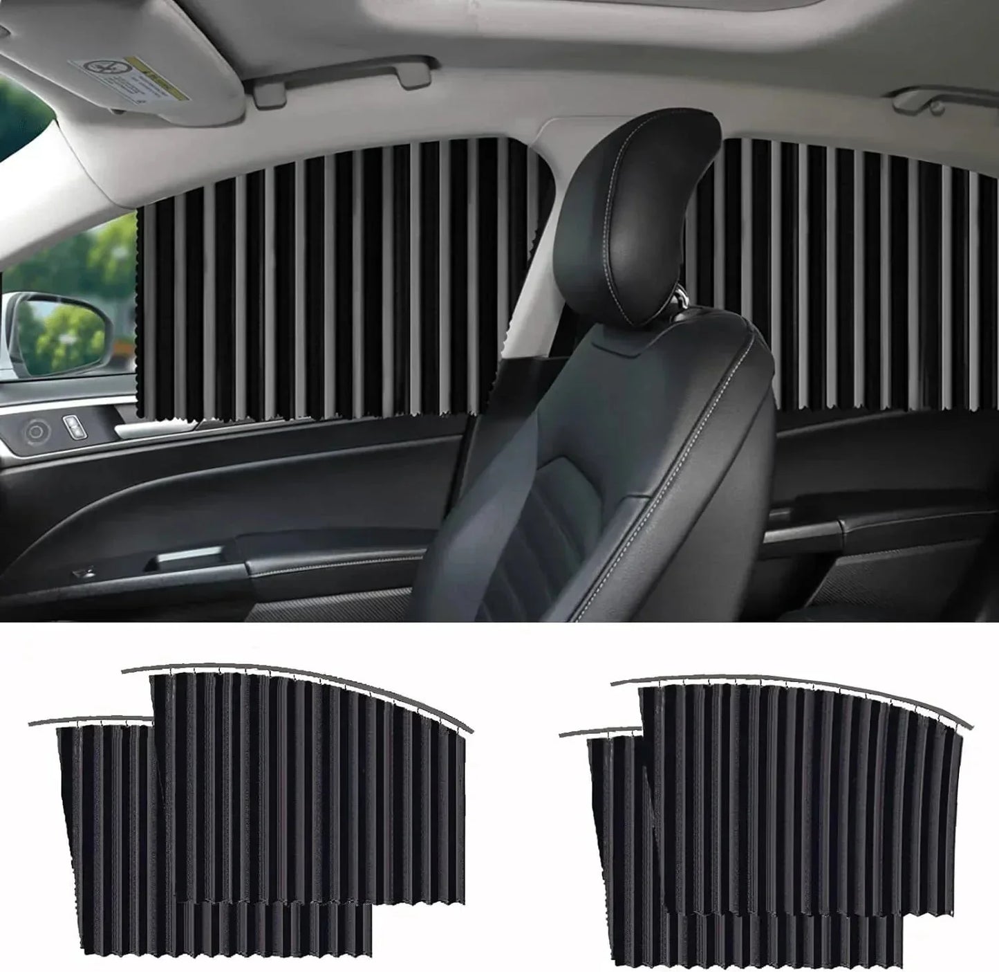 Car Sun Shade Magnetic Attachment UV-Blocking Foldable