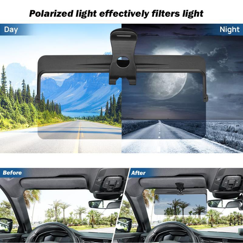 Car Sun Visor Extension Polarized Anti-Glare Universal Clamp