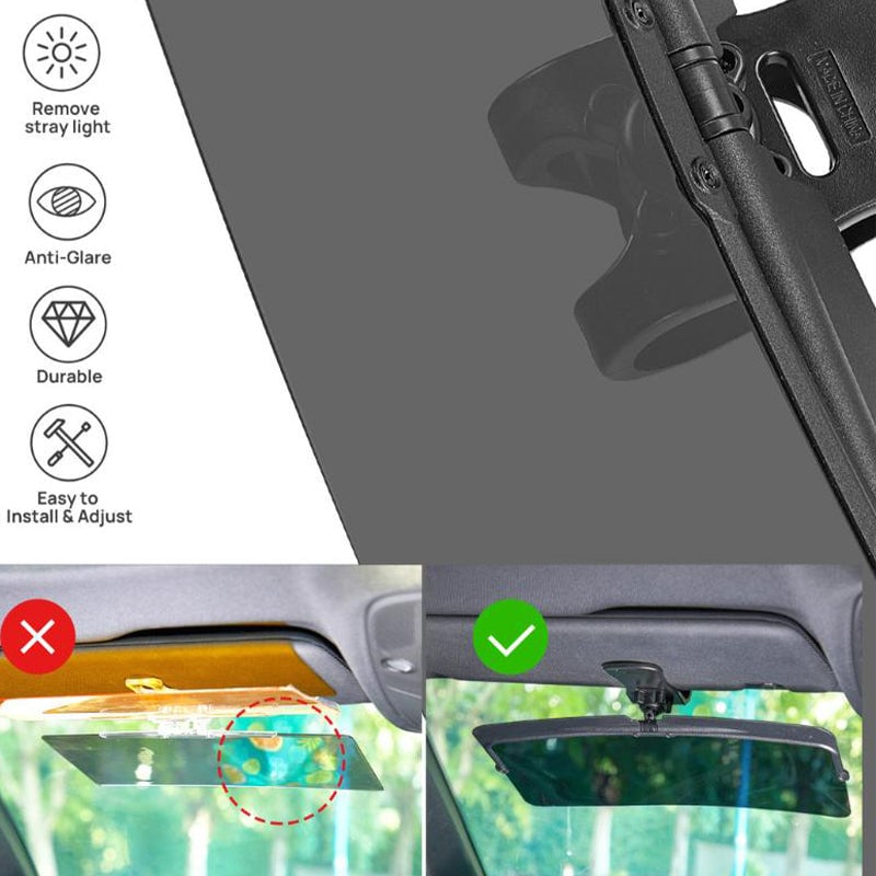 Car Sun Visor Extension Polarized Anti-Glare Universal Clamp