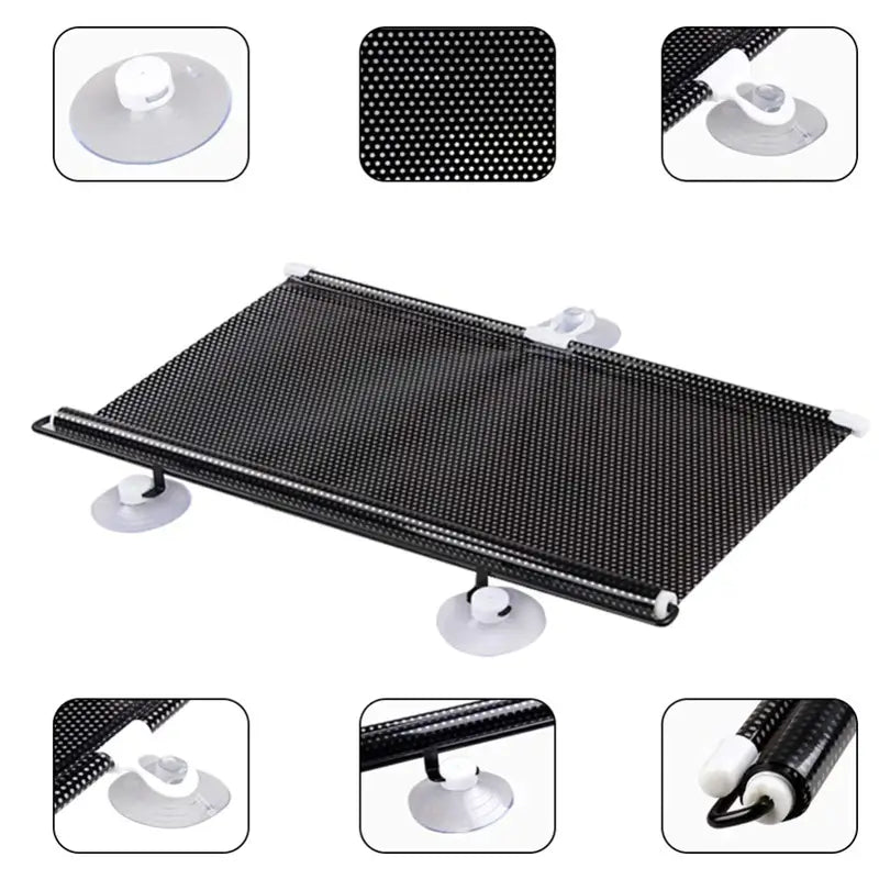 Car Sunshade Extendable Suction Cup UV Protection