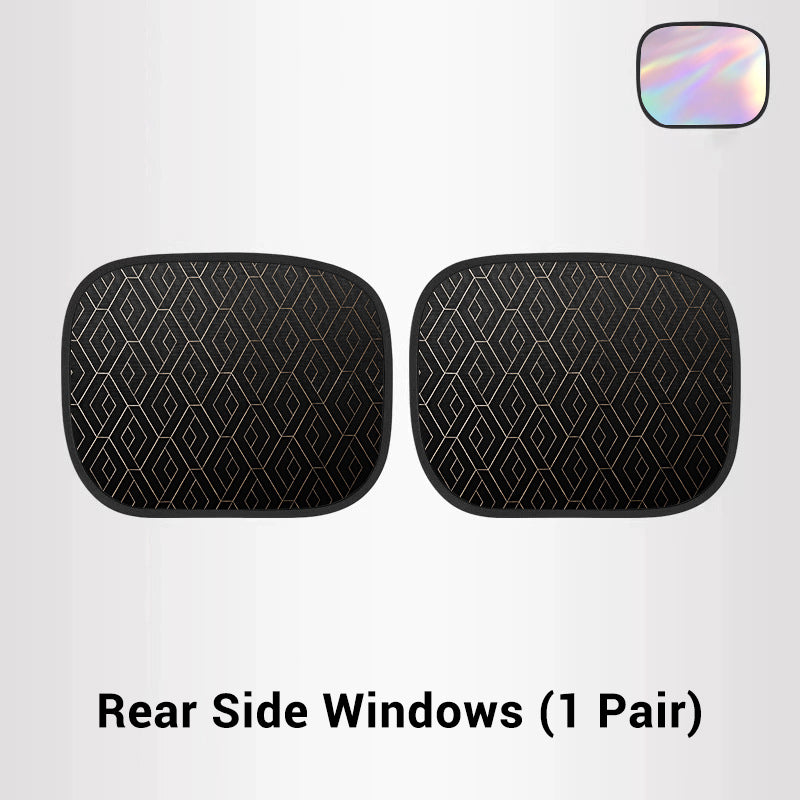 Car Sunshade Set UV Protection Static Adhesion Universal Fit