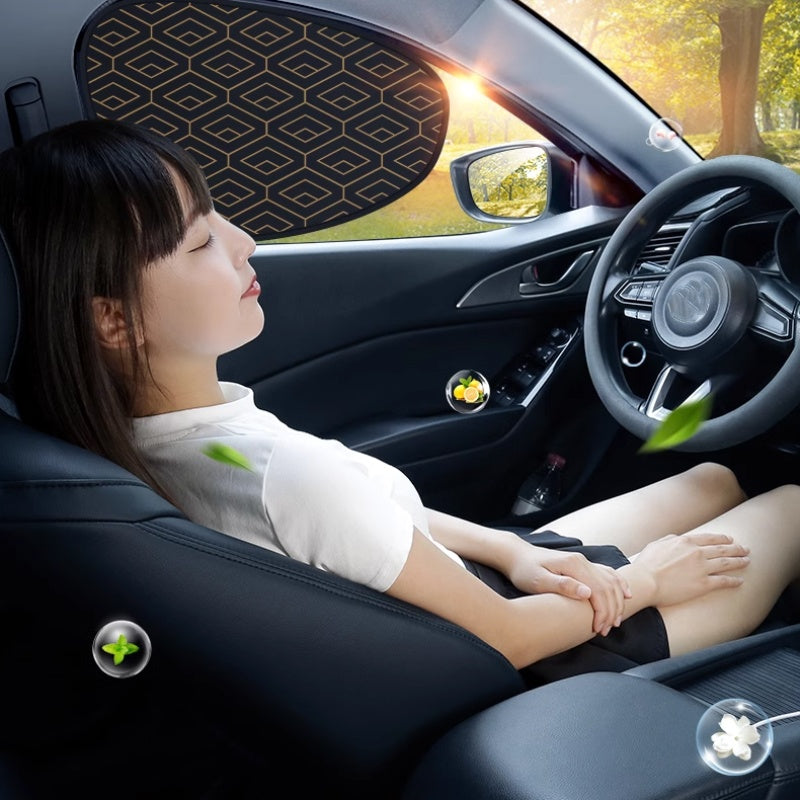 Car Sunshade Set UV Protection Static Adhesion Universal Fit
