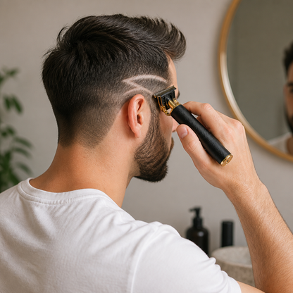 Carbon Steel T-Blade Cordless & Low-Noise Hair & Beard Trimmer (120-Min Runtime)