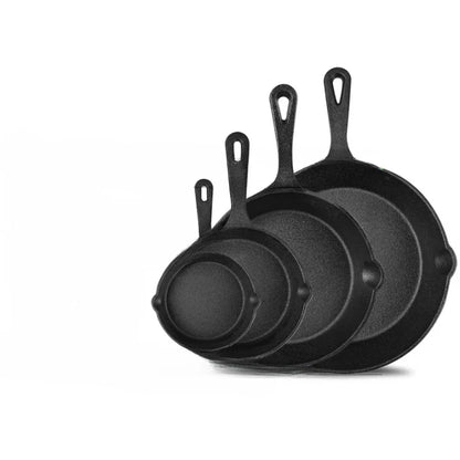 Cast Iron Skillet Set Pre-Seasoned Nonstick Four Piece
