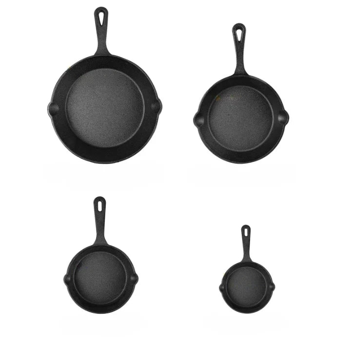 Cast Iron Skillet Set Pre-Seasoned Nonstick Four Piece