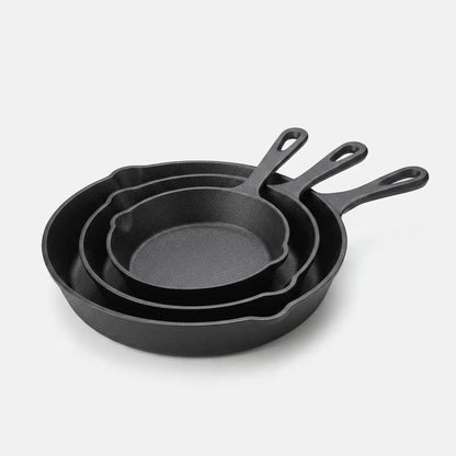 Cast Iron Skillet Set Pre-Seasoned Nonstick Four Piece