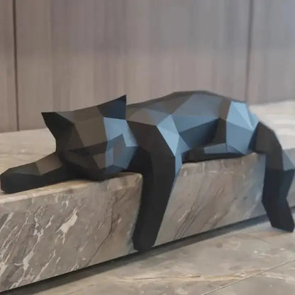 Cat Figurine Minimalist Resin Shelf Decor