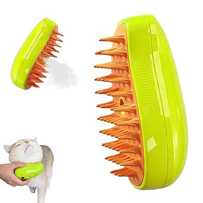 Cat Grooming Brush 3-in-1 Silicone Tips & Steam