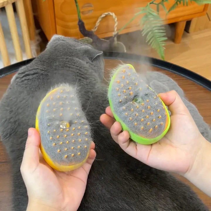Cat Grooming Brush Integrated Spray & Massage Bristles