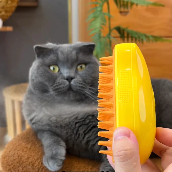 Cat Grooming Brush Integrated Spray & Massage Bristles