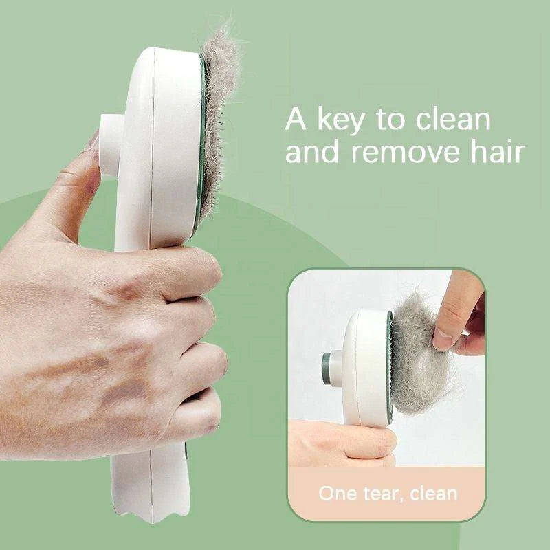 Cat Grooming Brush UV Light & Soft Rubber Bristles