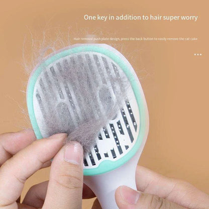 Cat Grooming Brush UV Light & Soft Rubber Bristles