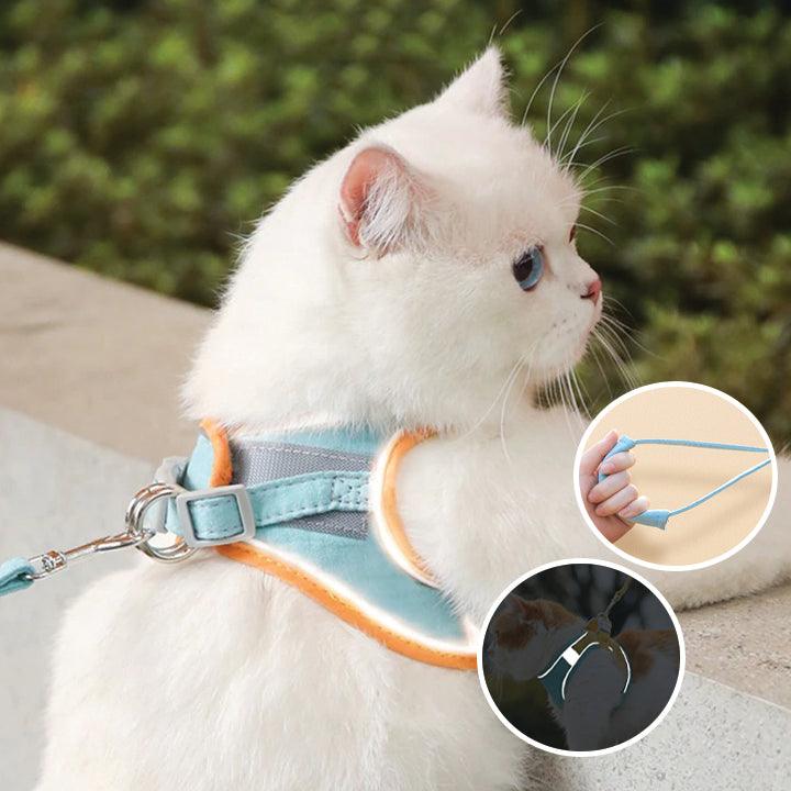 Cat Harness & Leash Set Padded Reflective Quick-Release