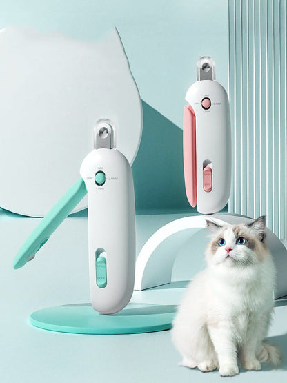 Cat Nail Clipper Adjustable Opening Splash Guard