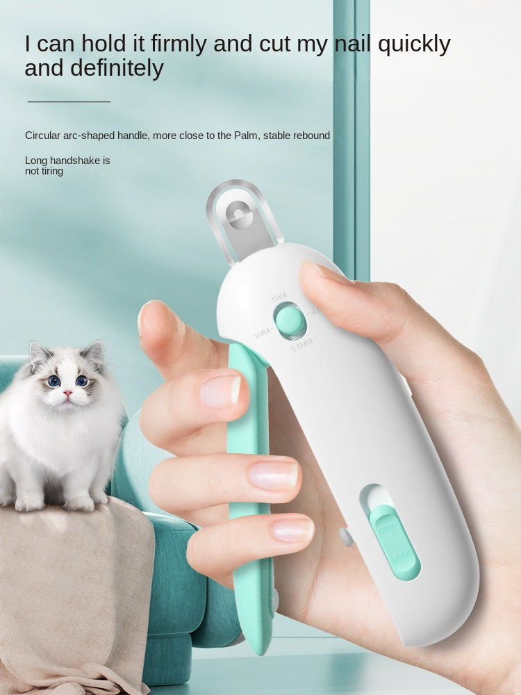 Cat Nail Clipper Adjustable Opening Splash Guard