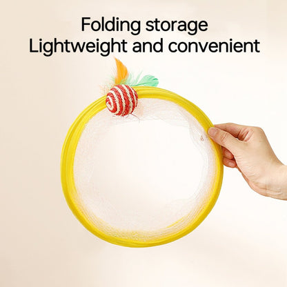 Cat Play Tunnel Spiral Sisal Foldable Feather Attachments