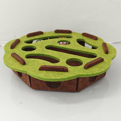 Cat Puzzle Toy Felt Multiple Difficulty Levels Compact