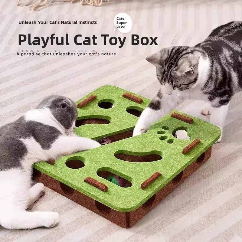 Cat Puzzle Toy Felt Multiple Difficulty Levels Compact