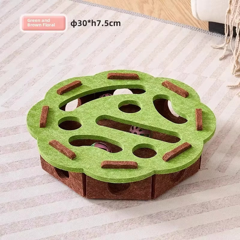 Cat Puzzle Toy Felt Multiple Difficulty Levels Compact