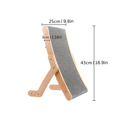 Cat Scratcher Wooden Frame Replaceable Cardboard