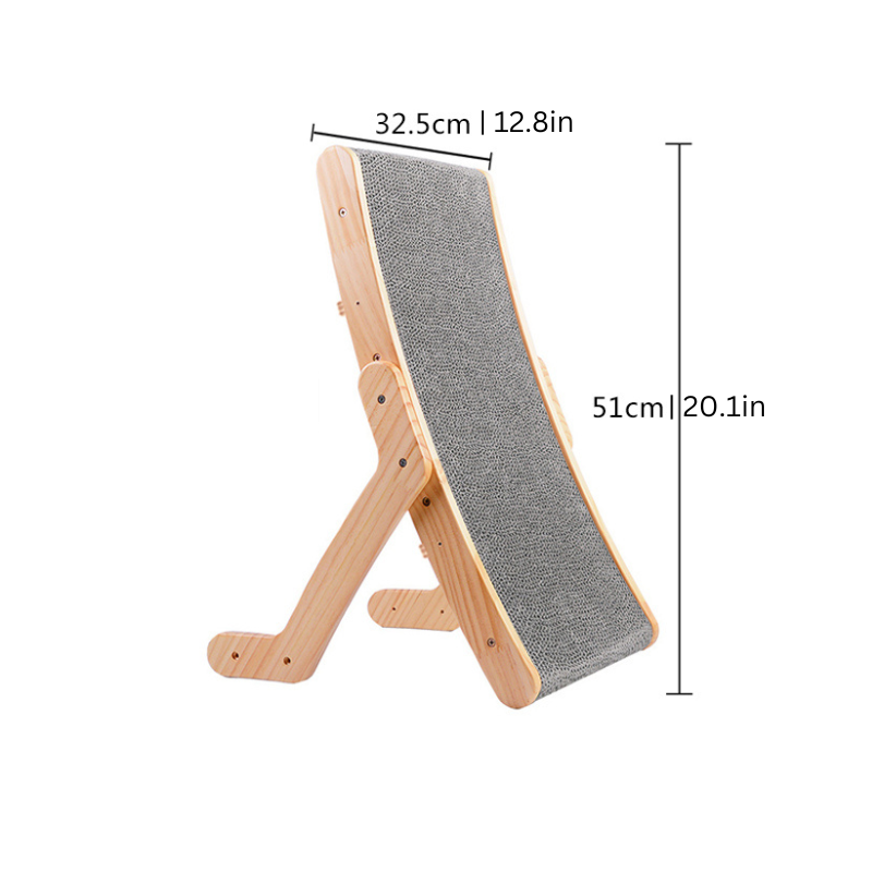 Cat Scratcher Wooden Frame Replaceable Cardboard