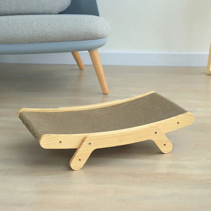 Cat Scratcher Wooden Frame Replaceable Cardboard