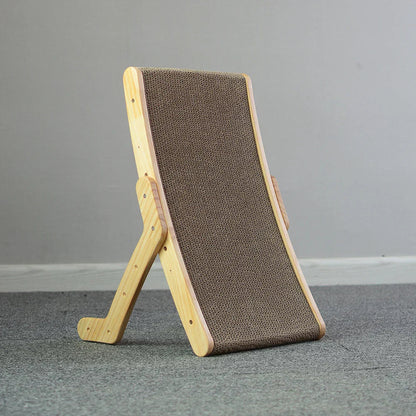 Cat Scratcher Wooden Frame Replaceable Cardboard