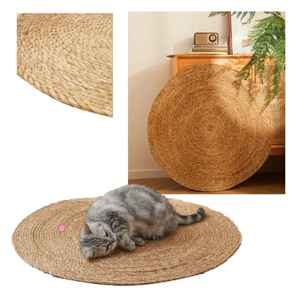 Cat Scratching Mat Braided Jute Flat Scratch & Rest