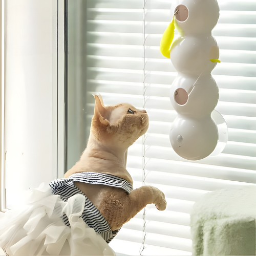 Cat Toy Motorized Rotating Suction Cup USB Rechargeable
