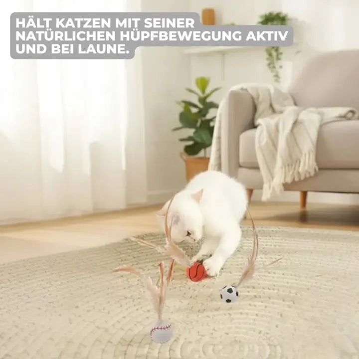 Cat Toy Silicone Body & Natural Feathers
