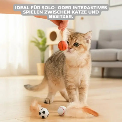 Cat Toy Silicone Body & Natural Feathers