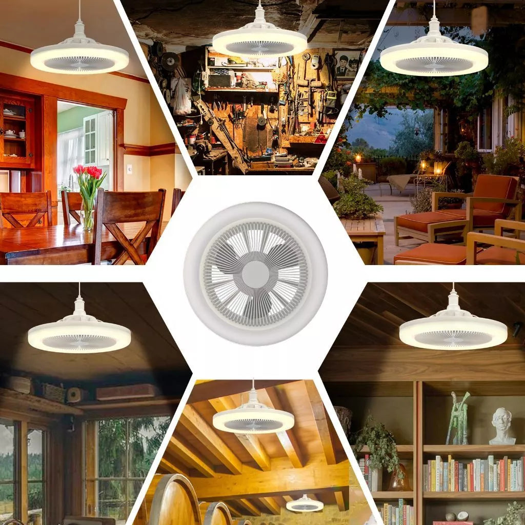 Ceiling Fan Light E27 No Wiring LED & Remote