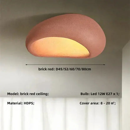 Ceiling Lamp Pebble Stone-Look Metal Warm LED 3 Settings